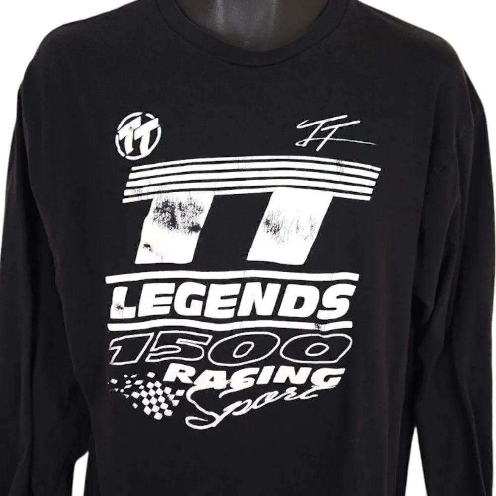 TT Legends 1500 Racing T Shirt Mens Size XL Black Tourist Trophy Motorcycle Race